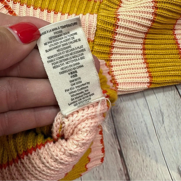 Free people just my stripe pullover sweater over-sized sz medium 100% cotton - Picture 3 of 8